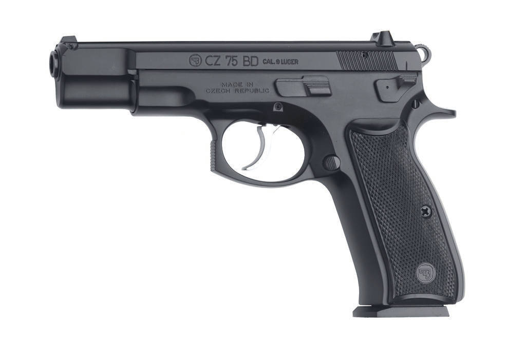 CZ-USA 75 BD Handgun 9mm Luger 16rd Magazine 4.6" Barrel Black