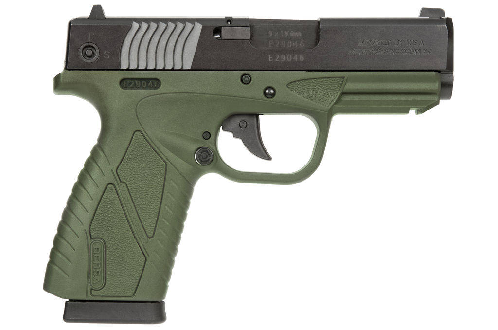 Bersa BPCC 9mm Luger 8rd Magazine 3.3" Barrel OD Green