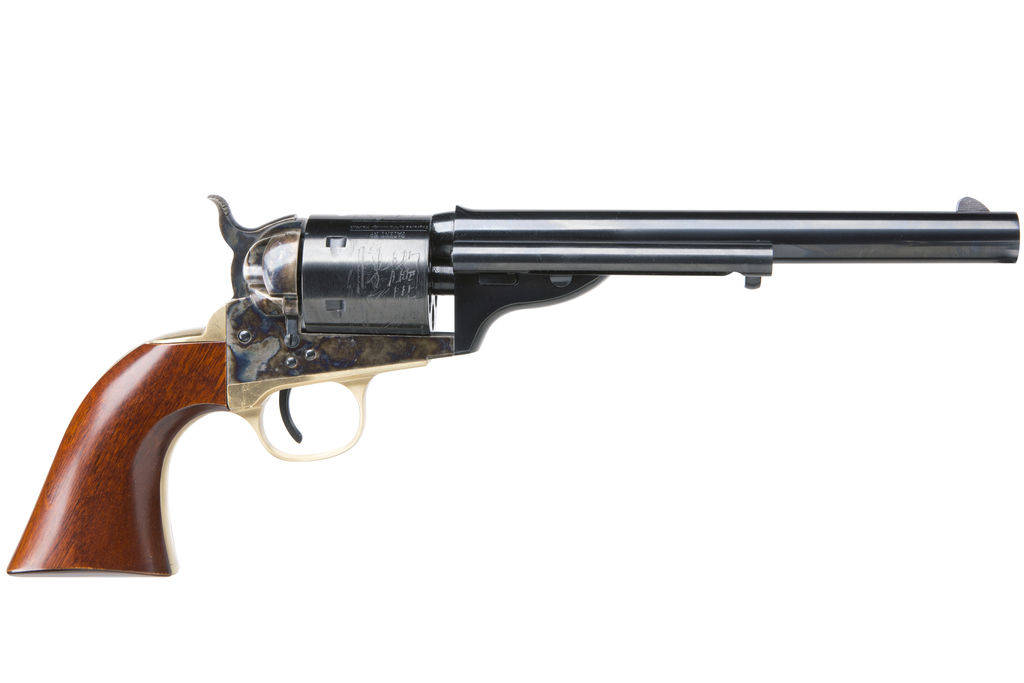 Cimarron FAC 1872 Open Top Navy Grips Handgun .38 Spl  6rd Capacity 7.5'' Barrel Color Case Hardened Walnut Frames