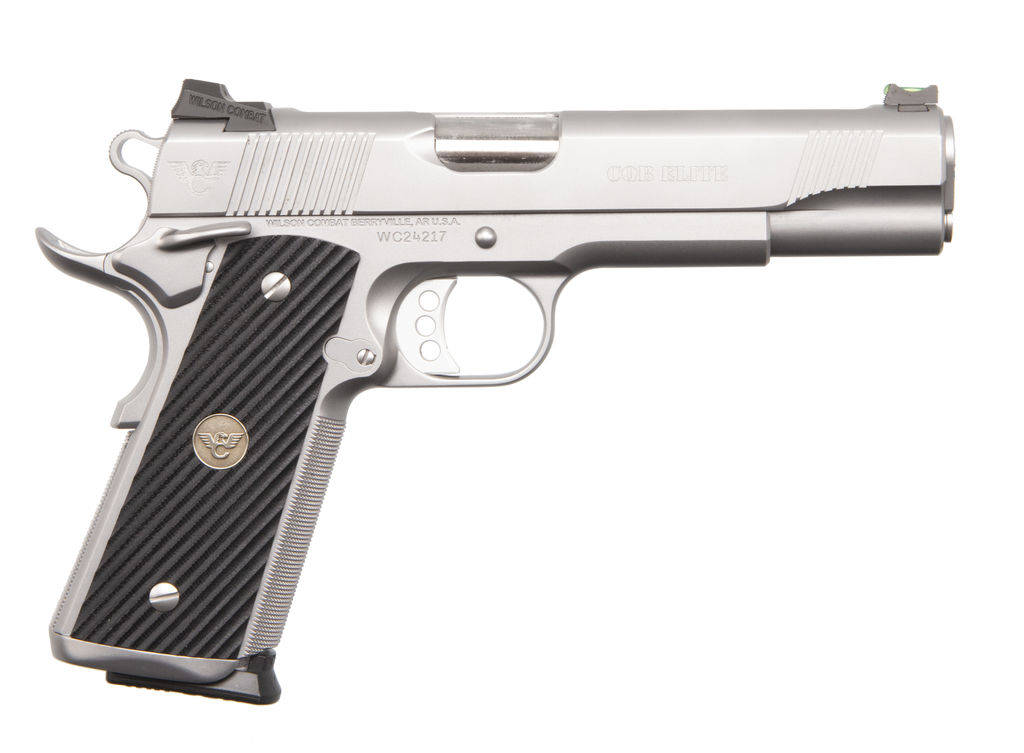 Wilson Combat CQB Elite Full Size Handgun .45 ACP 8rd Magazines (2) 5" Barrel Stainless Glass Bead Blast Ambidextrous Safety