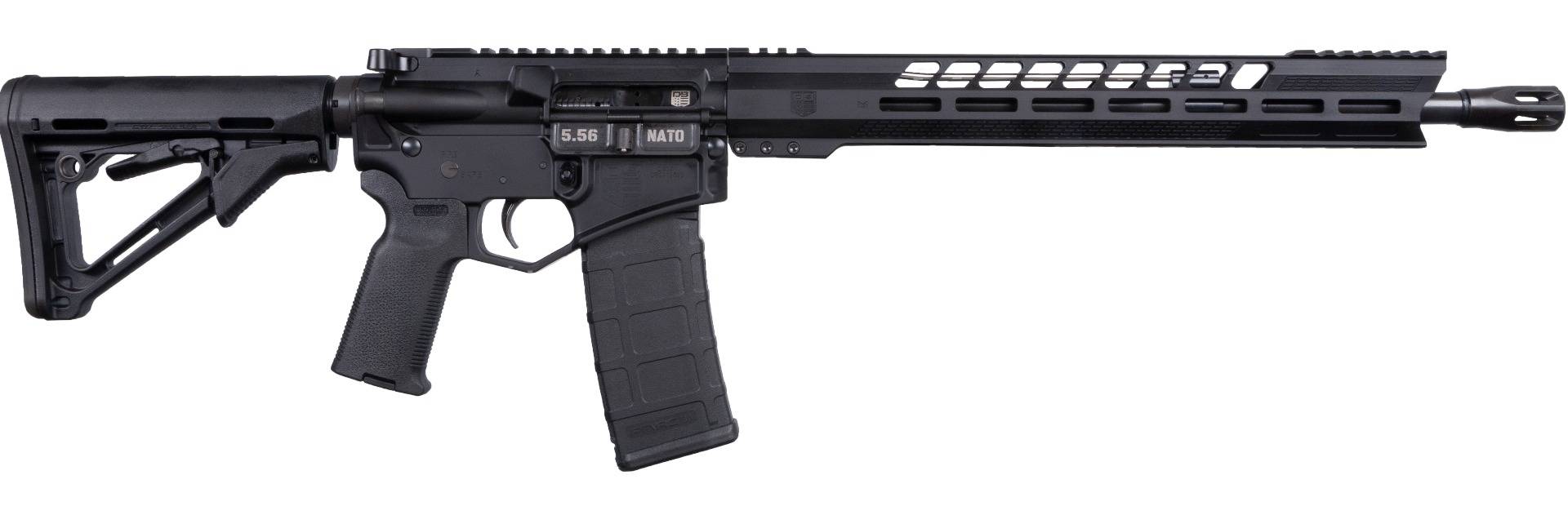 Diamondback DB15 Black Gold Series 5.56mm 30rd Magazine(1) 16" Barrel 15" M-LOK V Rail Black Anti-Slip Texture Pads