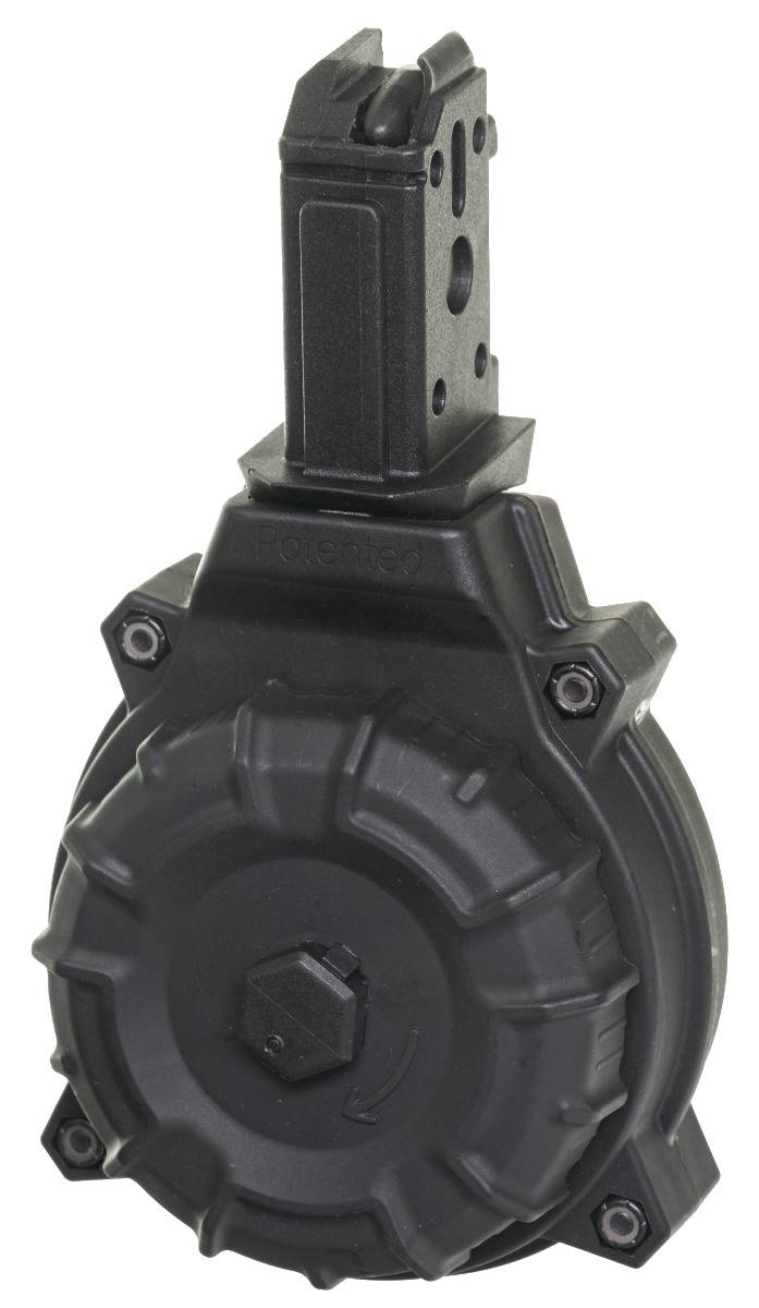 Promag CZ Scorpion Magazine 9mm Black Polymer Drum 50/rd