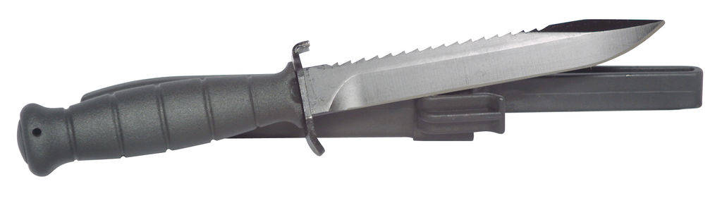 Glock Field Knife/Saw Back 6-1/2" Clip Point Blade Black Pkg'd