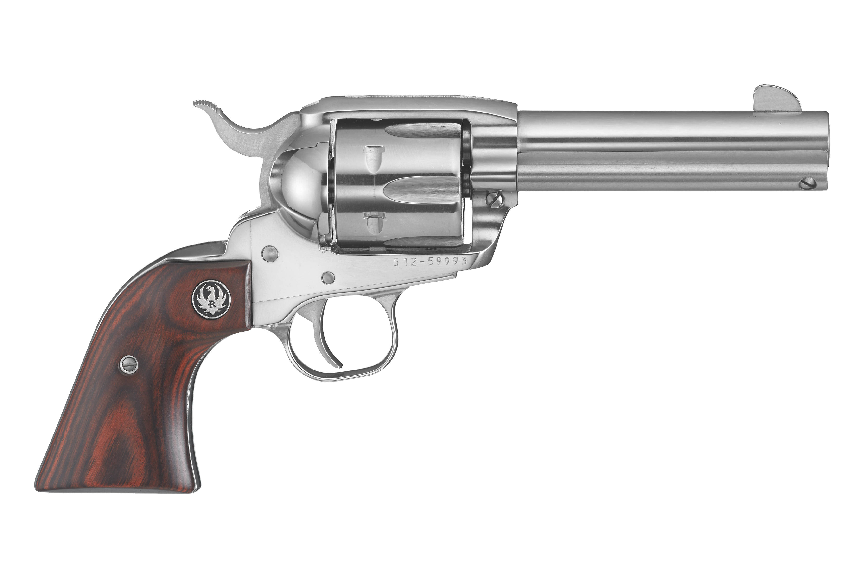 RUGER VAQUERO STAINLESS 357 MAG SA REVOLVER 4.62 BBL Gloss STS