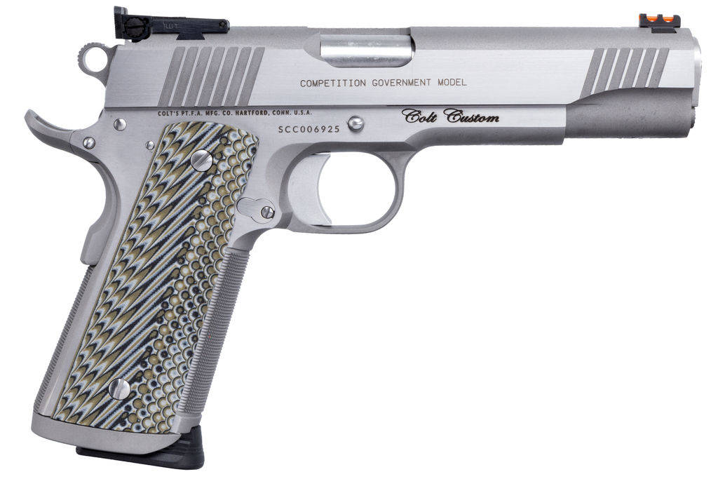 Colt Custom Competition Handgun .45 Auto 8rd Magazine 5" Barrel Stainless Finish