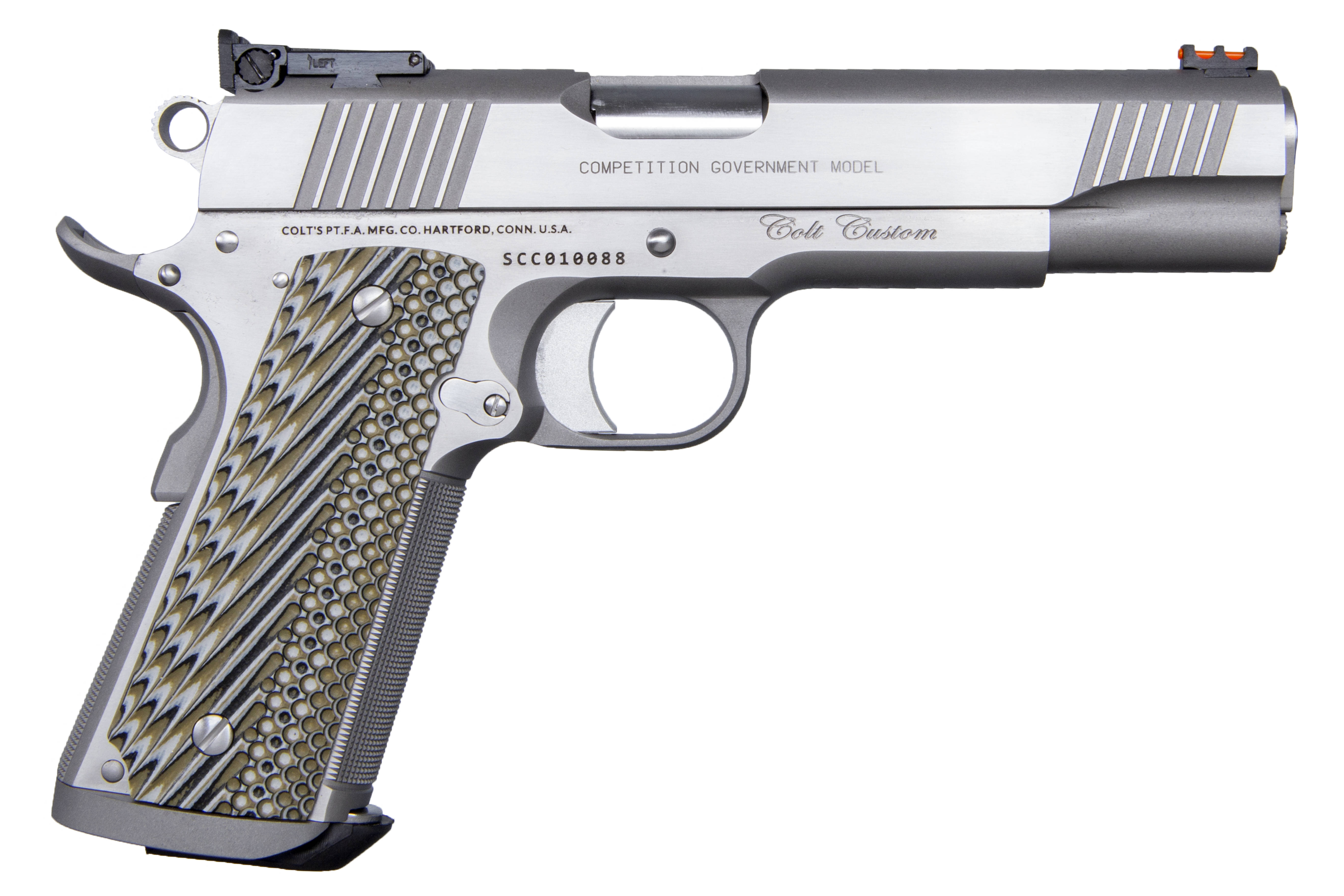 Colt Custom Competition Handgun .38 Super 9rd Magazine 5" Barrel Stainless Finish