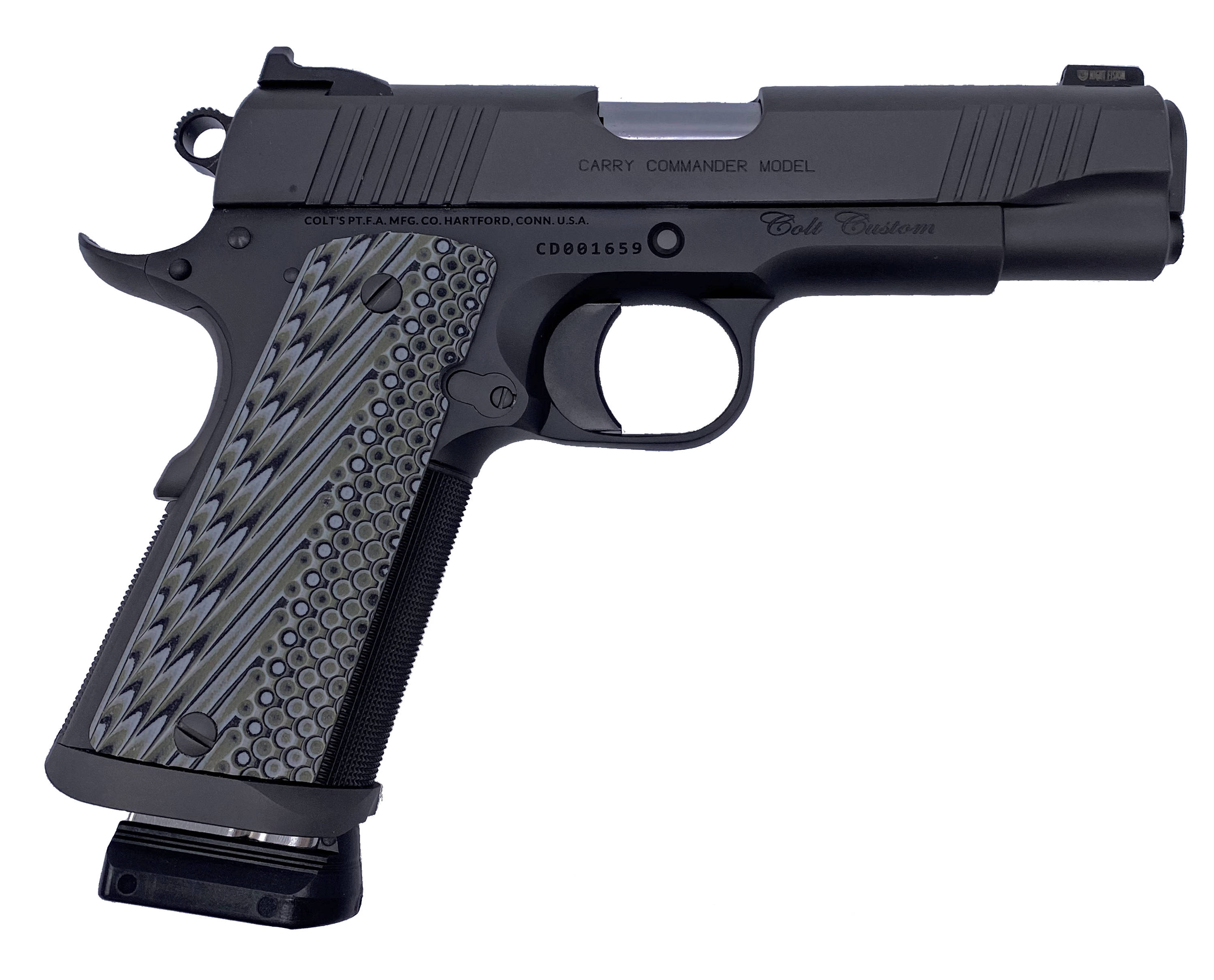 Colt Custom Carry Limited Handgun 9mm Luger 9rd Magazine 4.25" Barrel Smoke Grey DLC