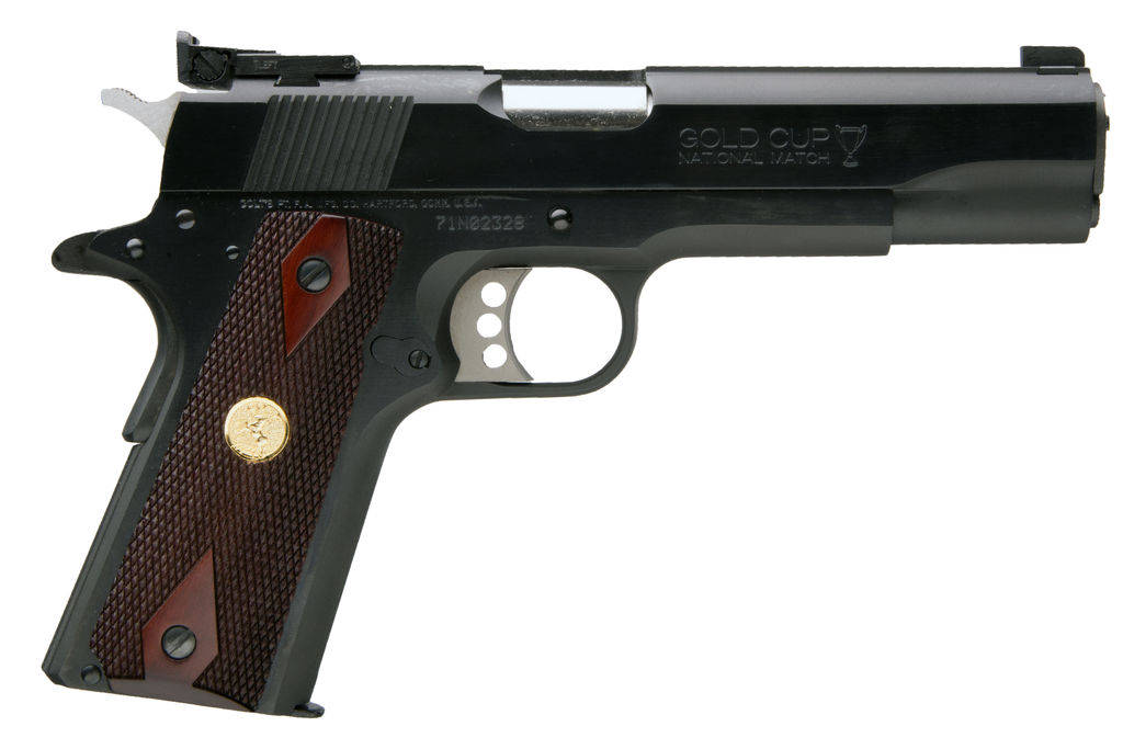 Colt Gold Cup National Match Handgun .45 Auto 8rd Magazine 5" Barrel Blued Finish