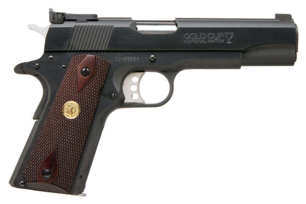 Colt Gold Cup National Match Handgun 9mm Luger 9rd Magazine 5" Barrel Blued Finish