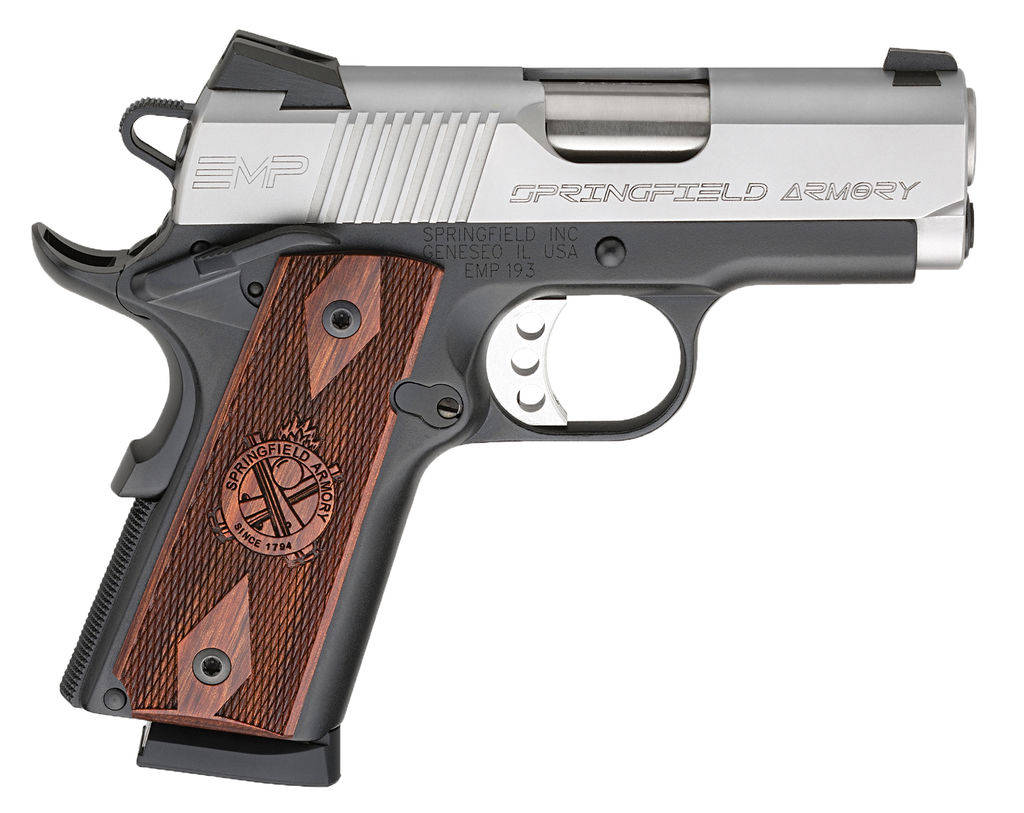 Springfield EMP Compact Bi-Tone Handgun 9mm Luger 9rd Magazines(3) 3" Barrel Cocobolo Grips - CA Compliant