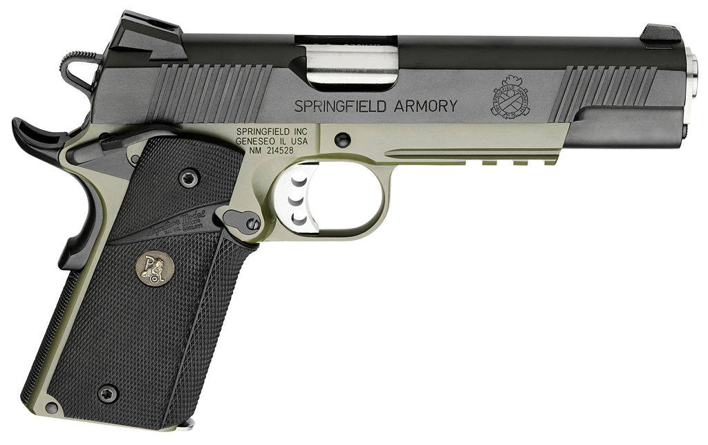 1911 .45 LOADED OPR MARINE CORP OD GR/BLK ARMORY KOTE FIXED COMBAT TRI NS