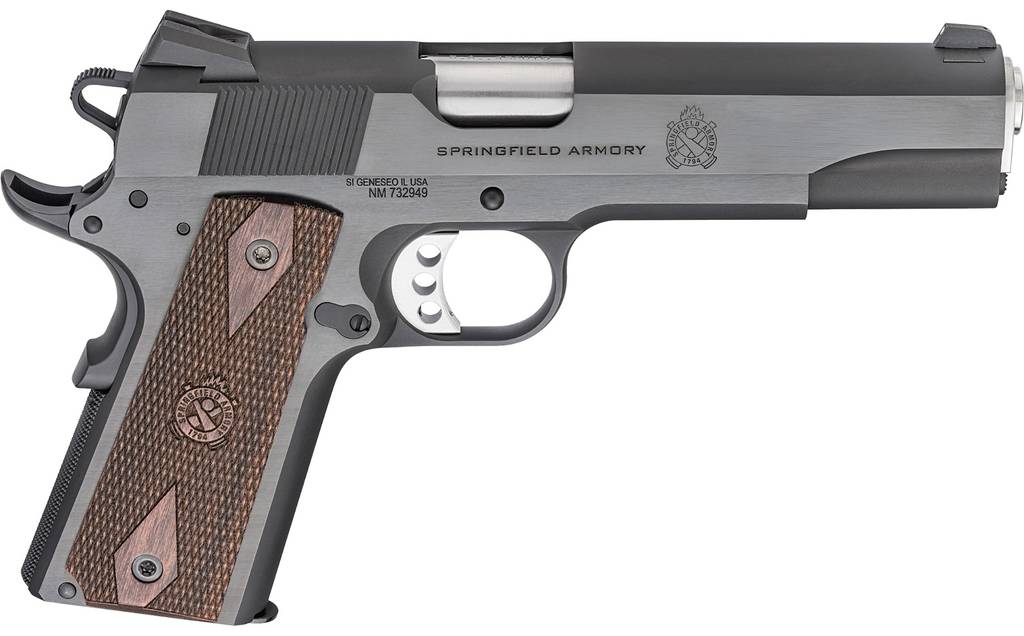 Springfield 1911 Garrison Blued Handgun .45 ACP 7rd Magazine 5" Barrel