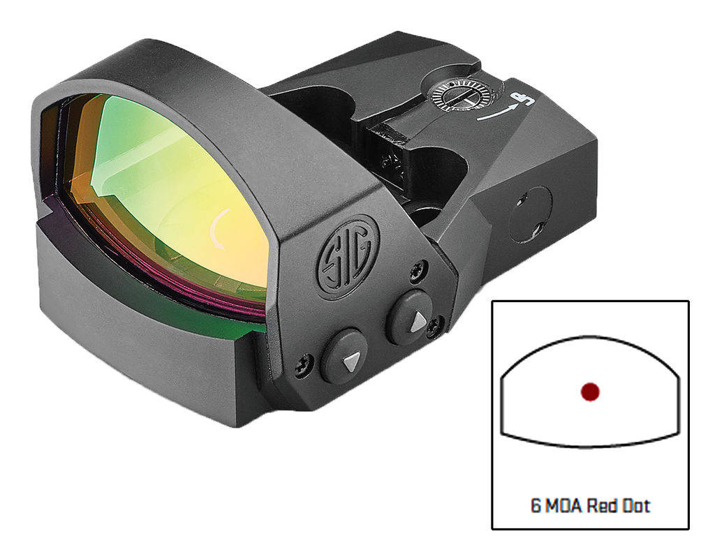 Sig Sauer Romeo1PRO Open-Reflex Red Dot Sight 1x30mm 6 MOA 1.0 MOA Adj Steel Shroud Black