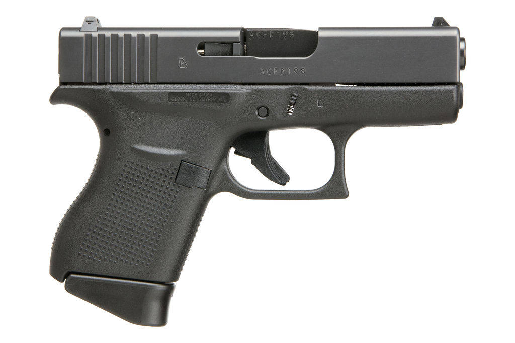 Glock 43 Subcompact Handgun 9mm Luger 6rd Magazines (2) 3.41" Barrel Black USA