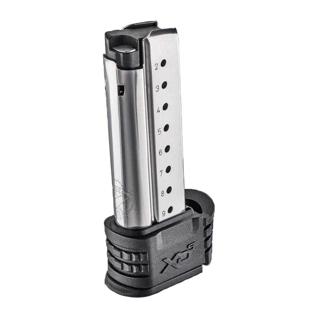 Springfield Armory XD(S) Magazine w Black X-Tension 9mm 9/rd Stainless