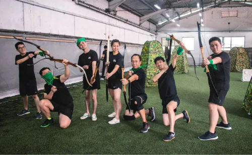 Combat Archery Tag - Best Indoor Challenges Team Building Singapore