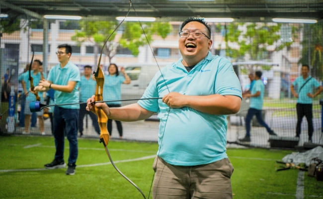 Combat Archery Tag – corporate team building activity in Singapore