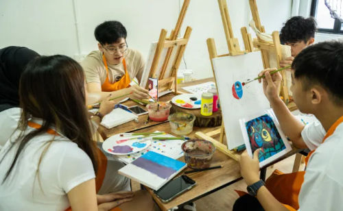 Group Canvas Art Jamming - Art Jamming Ideas for Kids Singapore