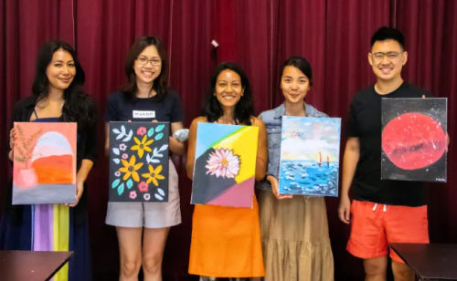 Fun 1.5-Hour Individual Canvas Painting - Painting Workshop Singapore