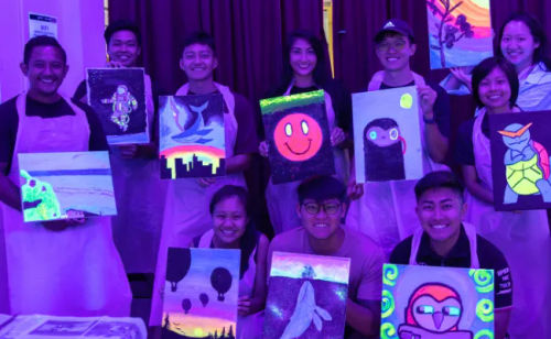 Neon Art Jamming - Best Team Building Games Singapore