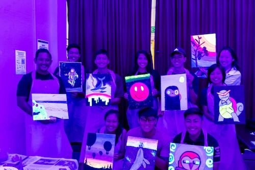 Neon Art Jamming Experience - Art Classes Singapore