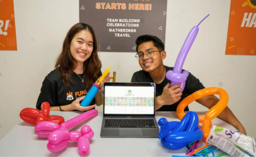 Virtual Balloon Sculpting Workshop Singapore - Team Building Singapore