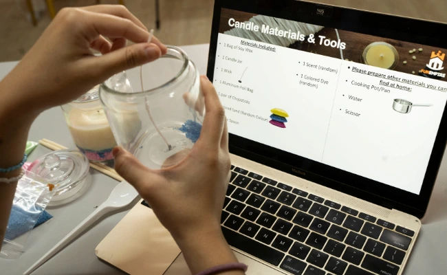 Virtual Candle Making – corporate team building activity in Singapore
