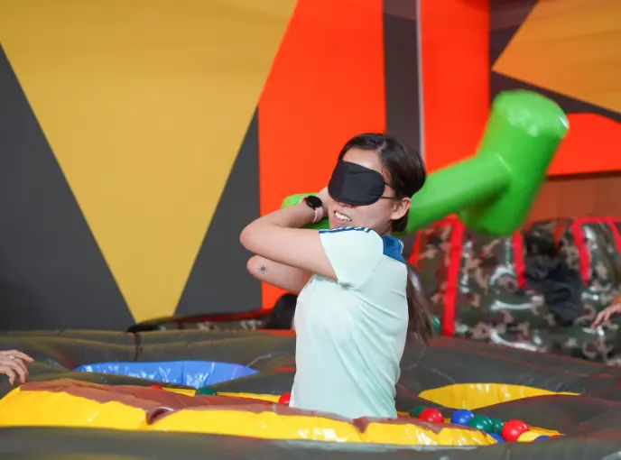 Indoor giant whack-a-mole team building Singapore