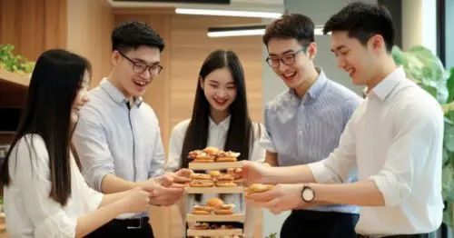 clients in a grand buffet mystery team building session in singapore