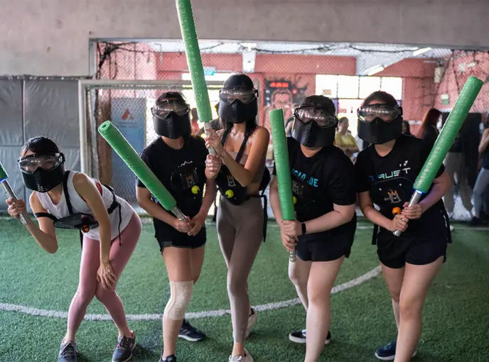 Clients playing Saber Tag