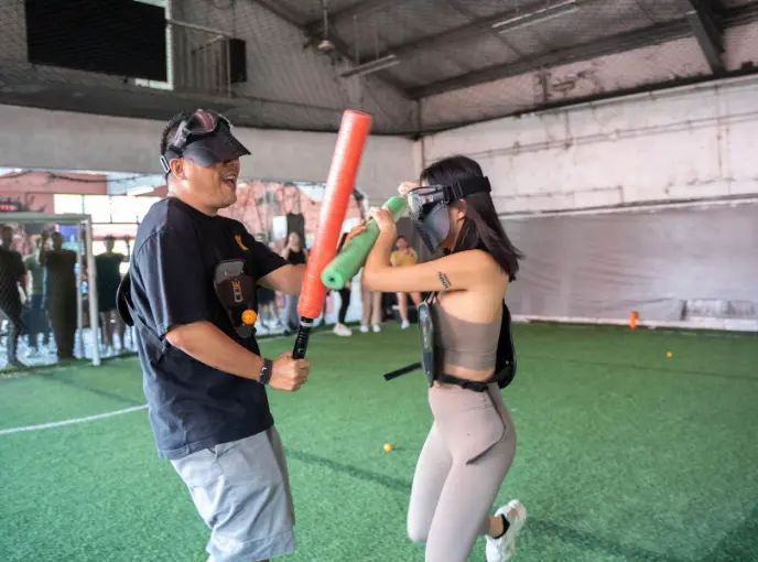 Clients playing Saber Tag