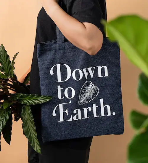 Down to Earth Tote Bag - Plant Gifts Singapore (Credit: Tumbleweed Plants)