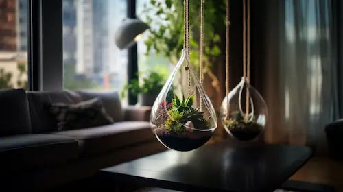 Hanging Teardrop Terrarium - Terrarium Glass Containers Singapore