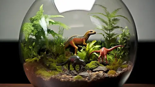 Miniature Dinosaur Habitat Terrarium - Simple Terrarium Ideas Kids Singapore