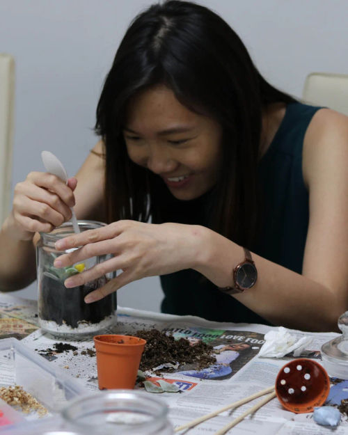 Creative Virtual Terrarium Making - Best Terrarium Workshop Singapore