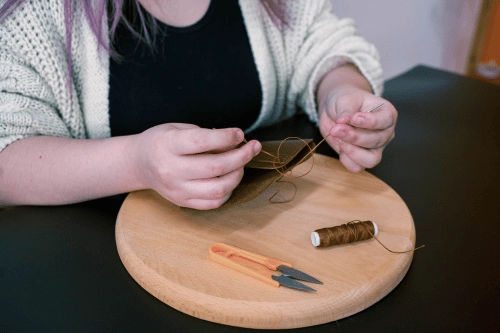 Stitched Leather Making Workshop - Team Building Activities Singapore