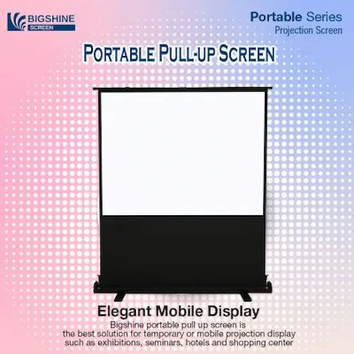 BIGSHINE Portable Pull-Up Projector Screen - Projector Screen Singapore