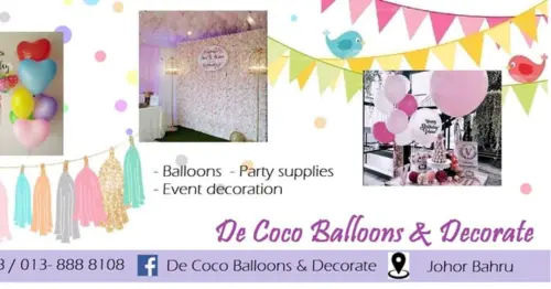 De Coco Balloons & Decorate - 10 Best Party Supply Stores in Johor Bahru