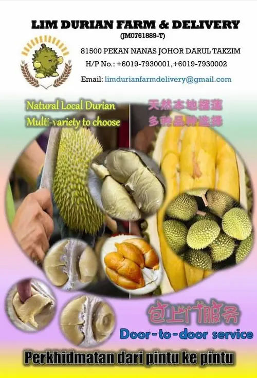 (Credit: Lim Durian Farm & Delivery's Facebook)