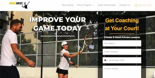 David Kristof Lessons - Tennis Lessons Singapore