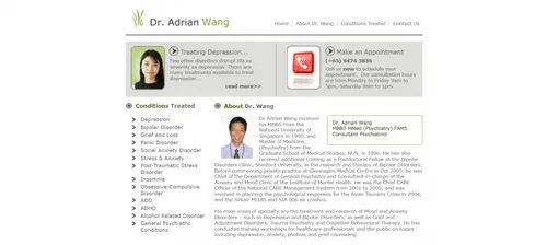 Dr Adrian Wang Psychiatric and Counselling Care - Psychiatrist Singapore (Credit: Dr Adrian Wang Psychiatric) 