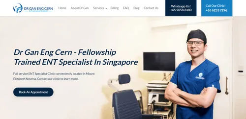 Dr. Gan -  ENT Specialist Singapore (Credit: Dr. Gan ENT) 