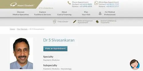 Dr. Sivasankaran - Pediatrician Singapore 