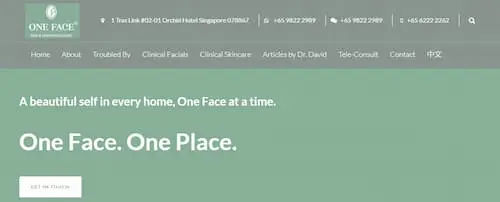 One Face Skin & Aesthetics Clinic - Pigmentation Treatment Singapore