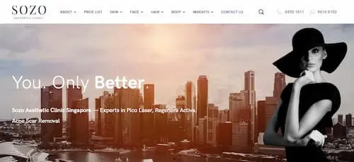 Sozo Aesthetic Clinic - Pigmentation Treatment Singapore