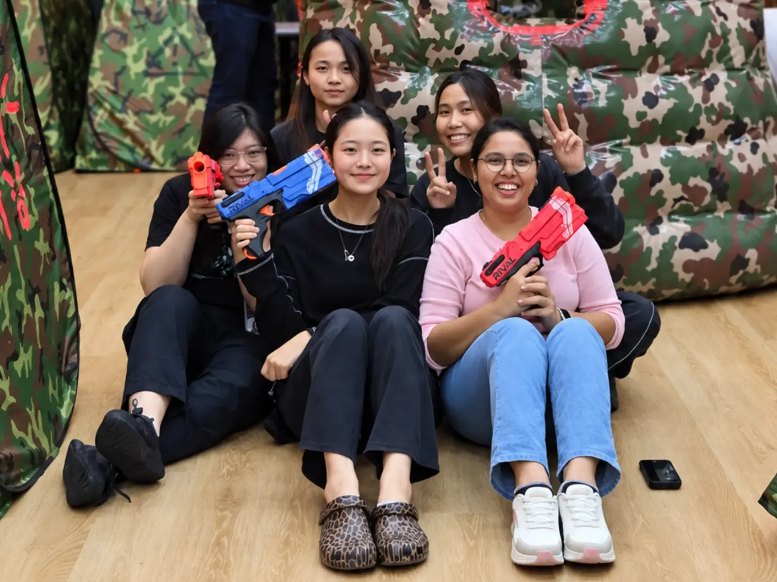 Friends celebrating together at a private party