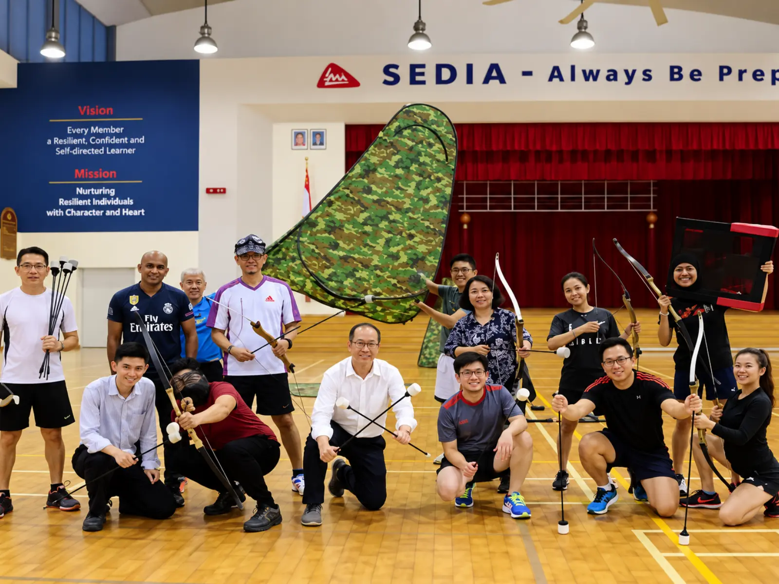 Bukit Merah Secondary teachers paint at easels