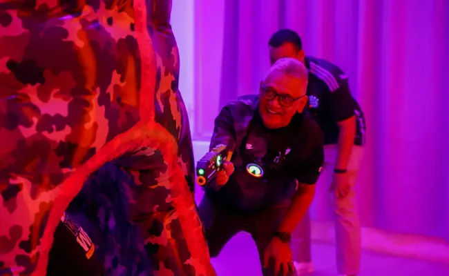 players in a game of laser tag in singapore