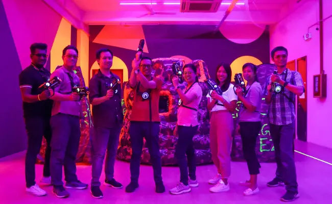 indoor laser tag as a team building activity