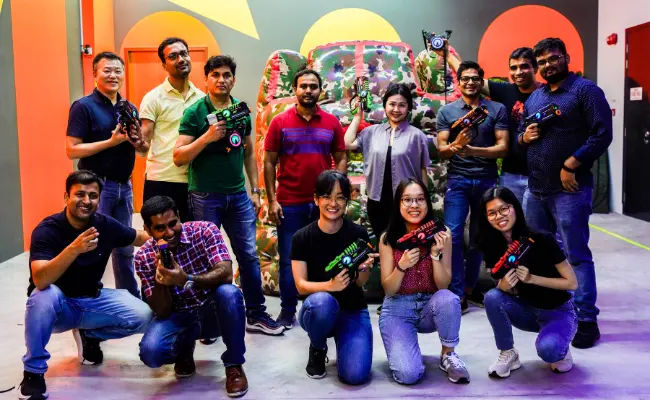 Team Building Games Singapore laser tag client